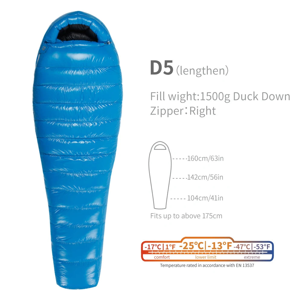 AEGISMAX Duck Down Sleeping Bag 650FP Ultralight Outdoor