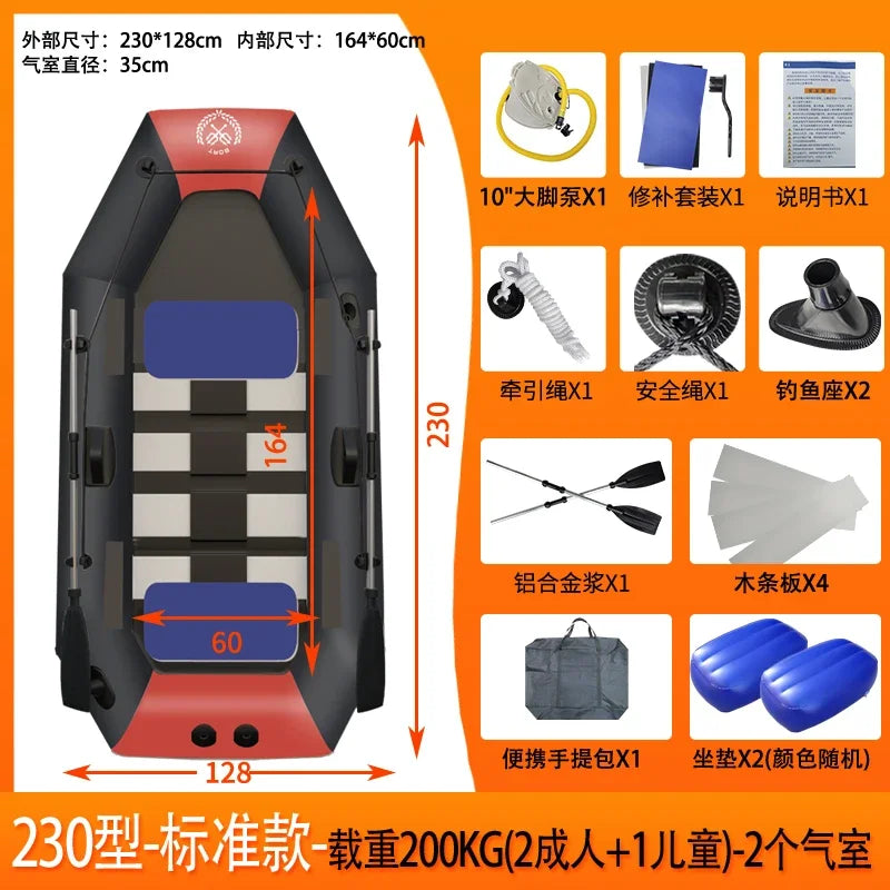 IHOME BOATPARTS PVC Inflatable Fishing Boat For Sea Use
