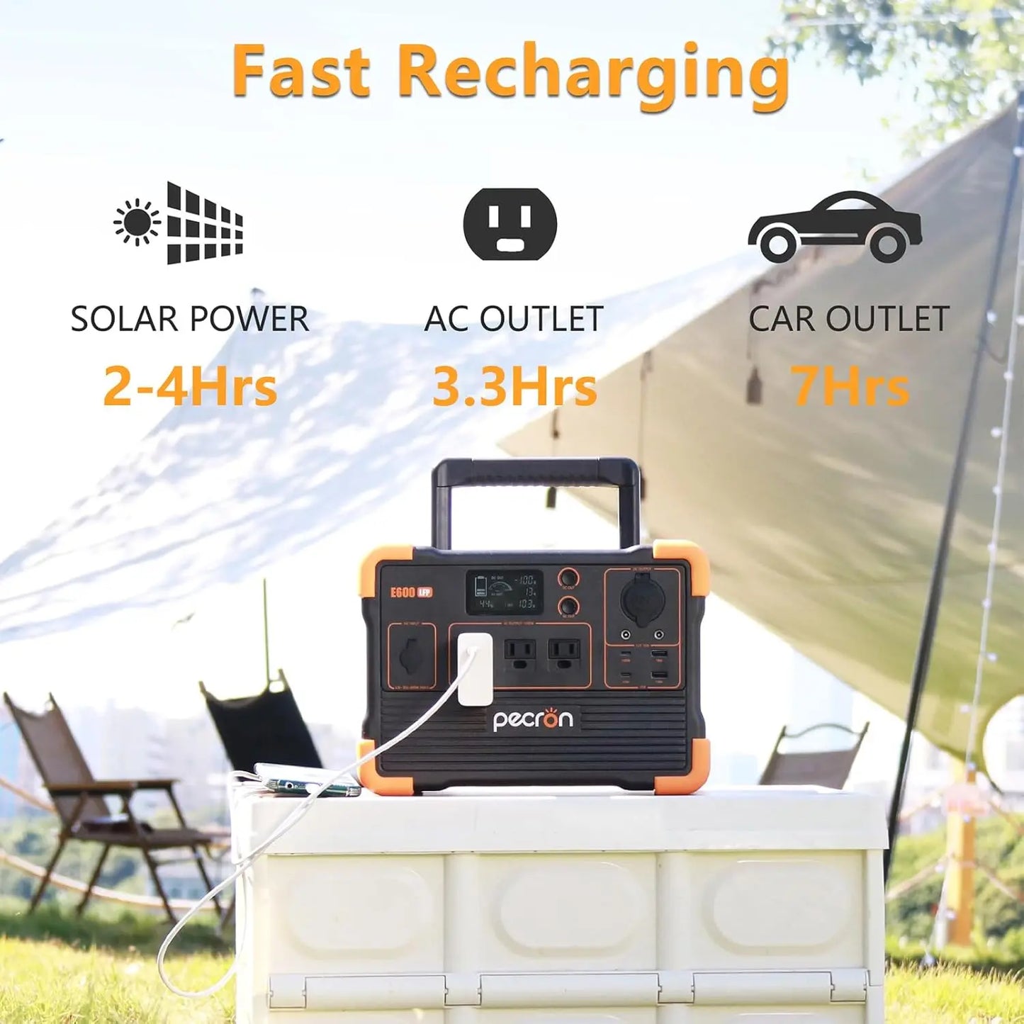 E600LFP Portable Power Station LiFePO4 614Wh Backup