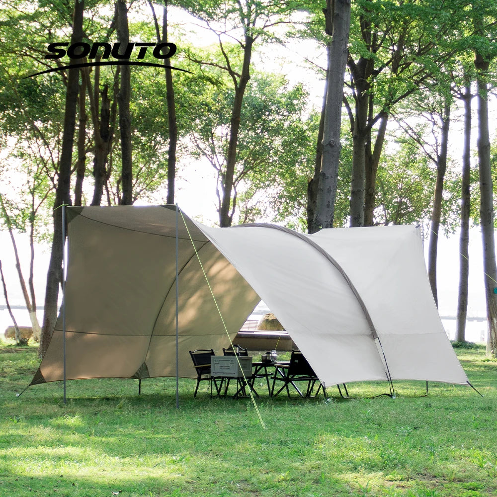UPF50 Plus Lycra Beach Tent Windproof Portable Sunshade Shelter Camping