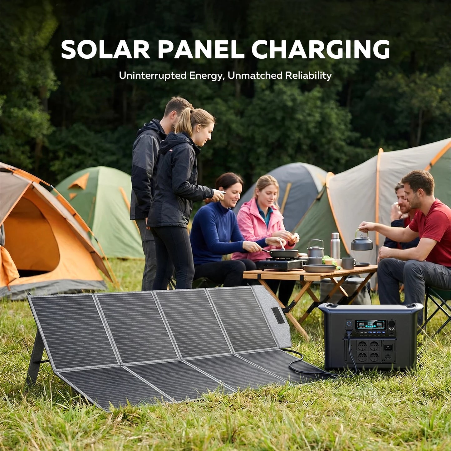 LiFePO4 2400W Portable Power Station 2048Wh Battery Outdoor