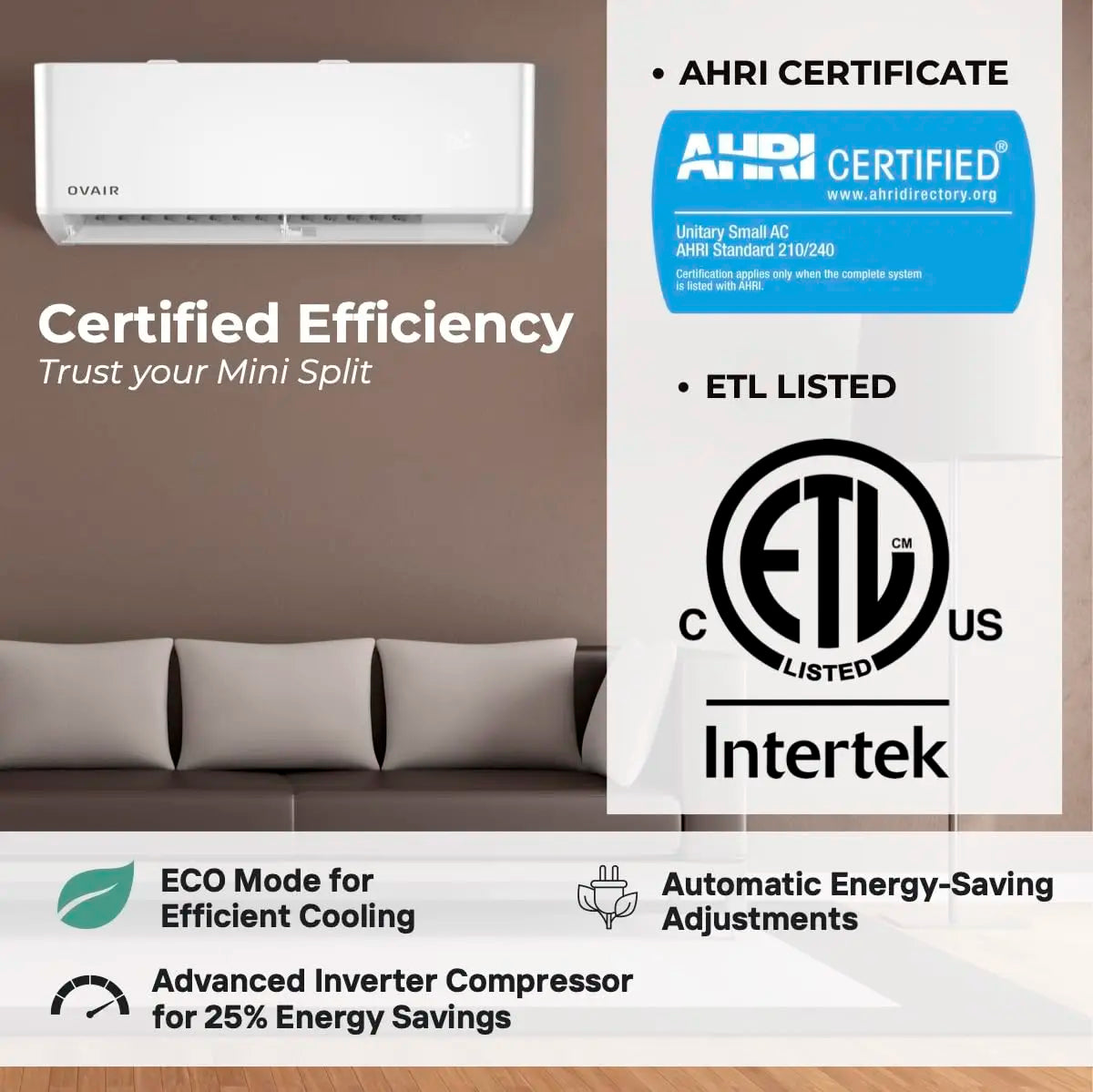 Mini Split Air Conditioner 12000 BTU 115V Inverter SEER2