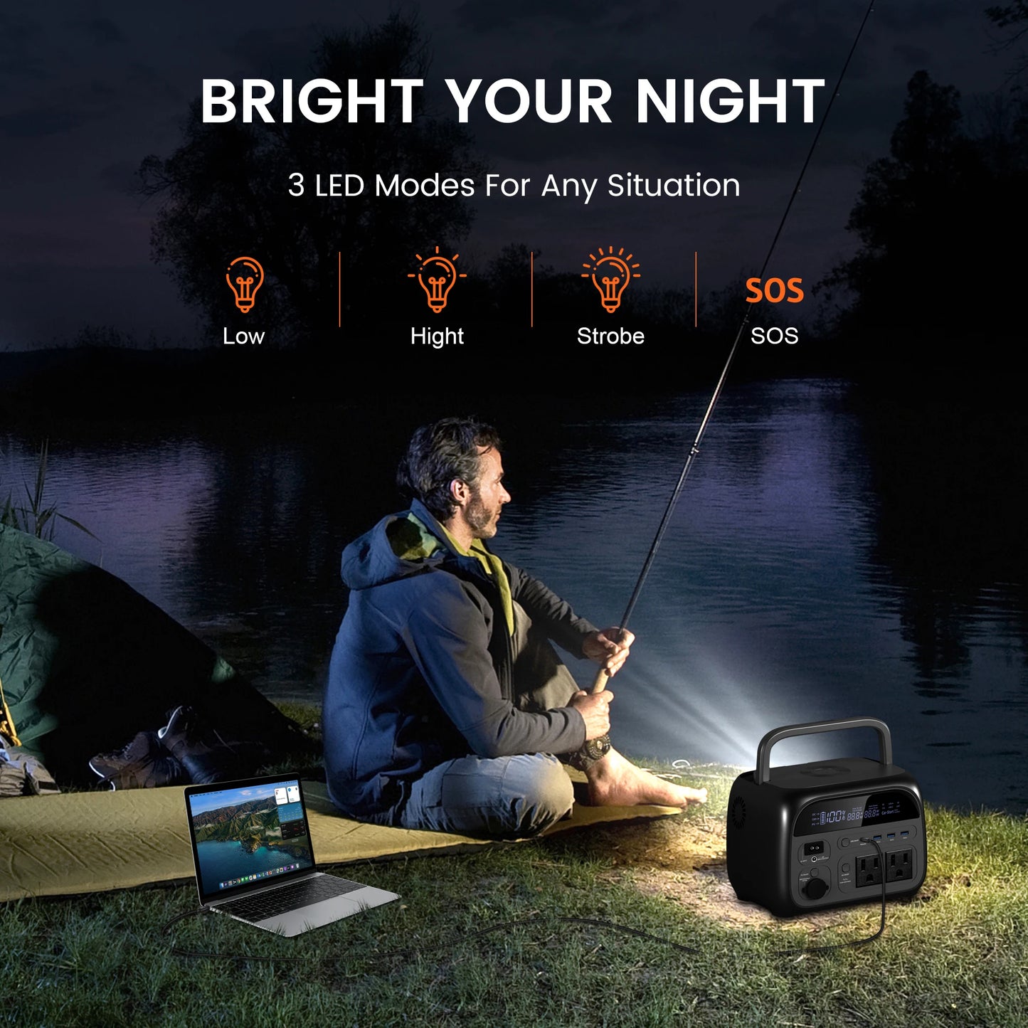 CTOLITY AP400 500W Portable Power Station LiFePO4 Battery Backup