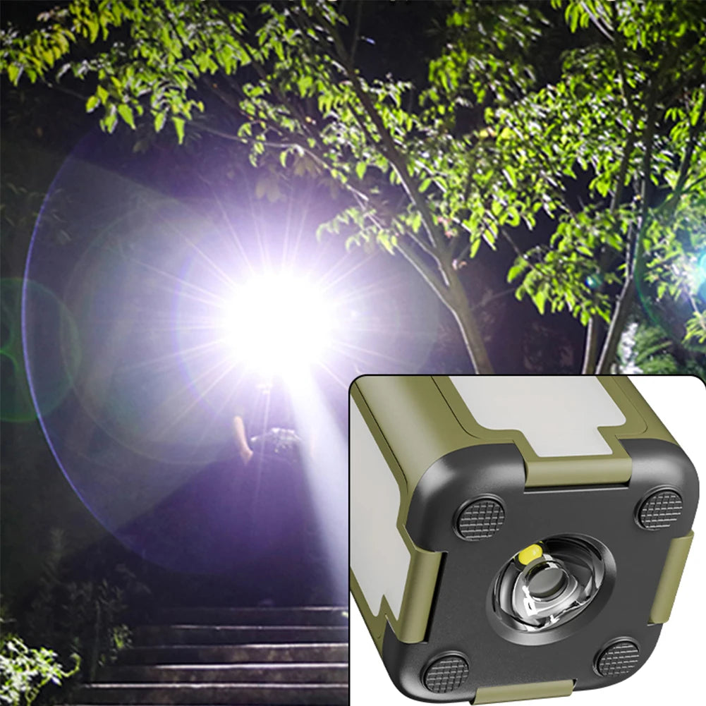 Foldable Solar Camping Lantern Power Bank Flashlight