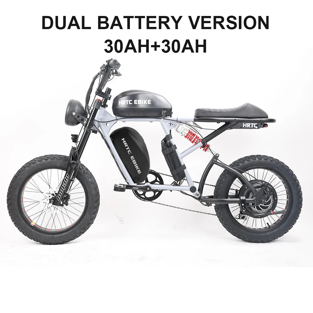 HRTC Electric Retro Off Road Ebike 1500W 48V Performance