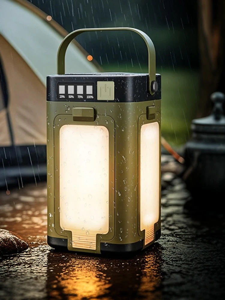 Foldable Solar Camping Lantern Power Bank Flashlight
