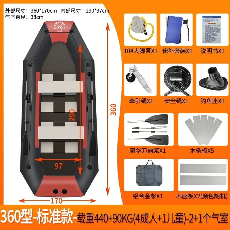 IHOME BOATPARTS PVC Inflatable Fishing Boat For Sea Use