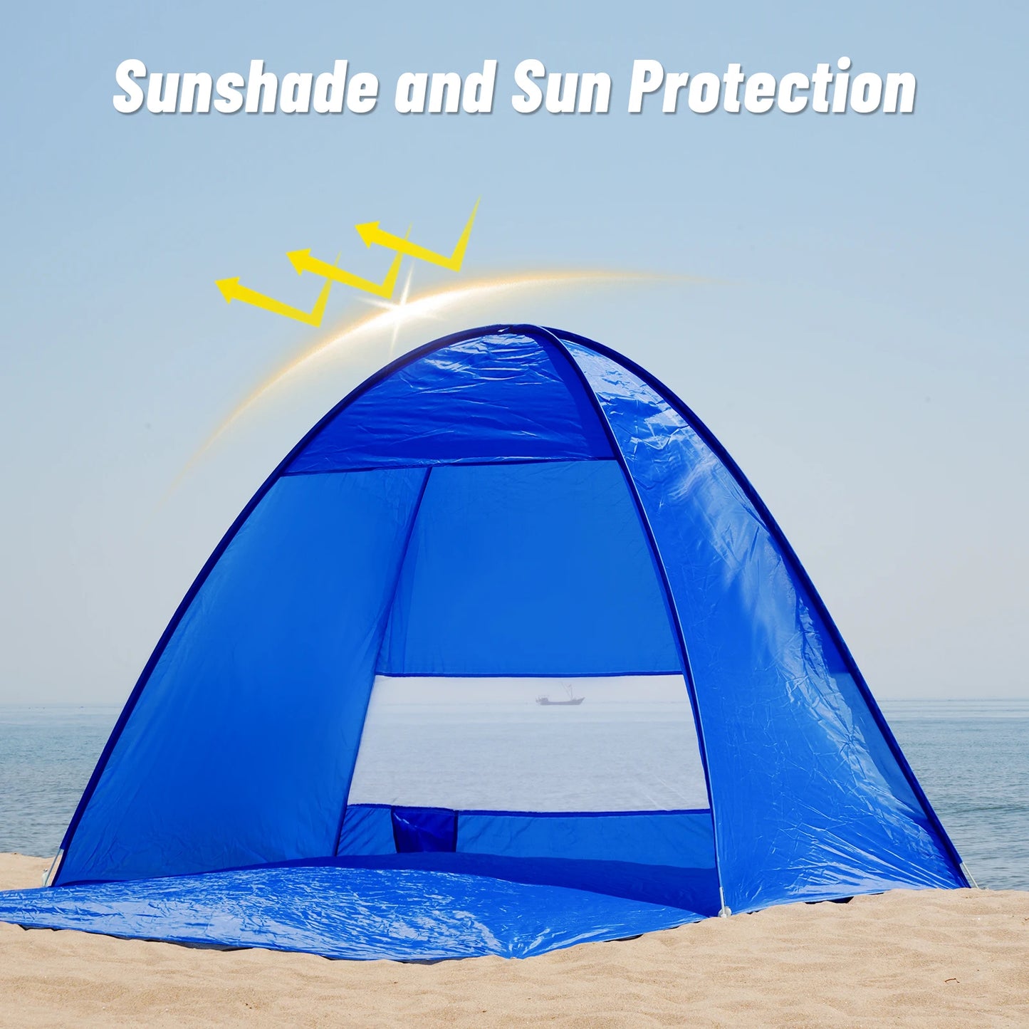 Pakicetus Pop Up Beach Tent With Handbag, Compact Folding Design