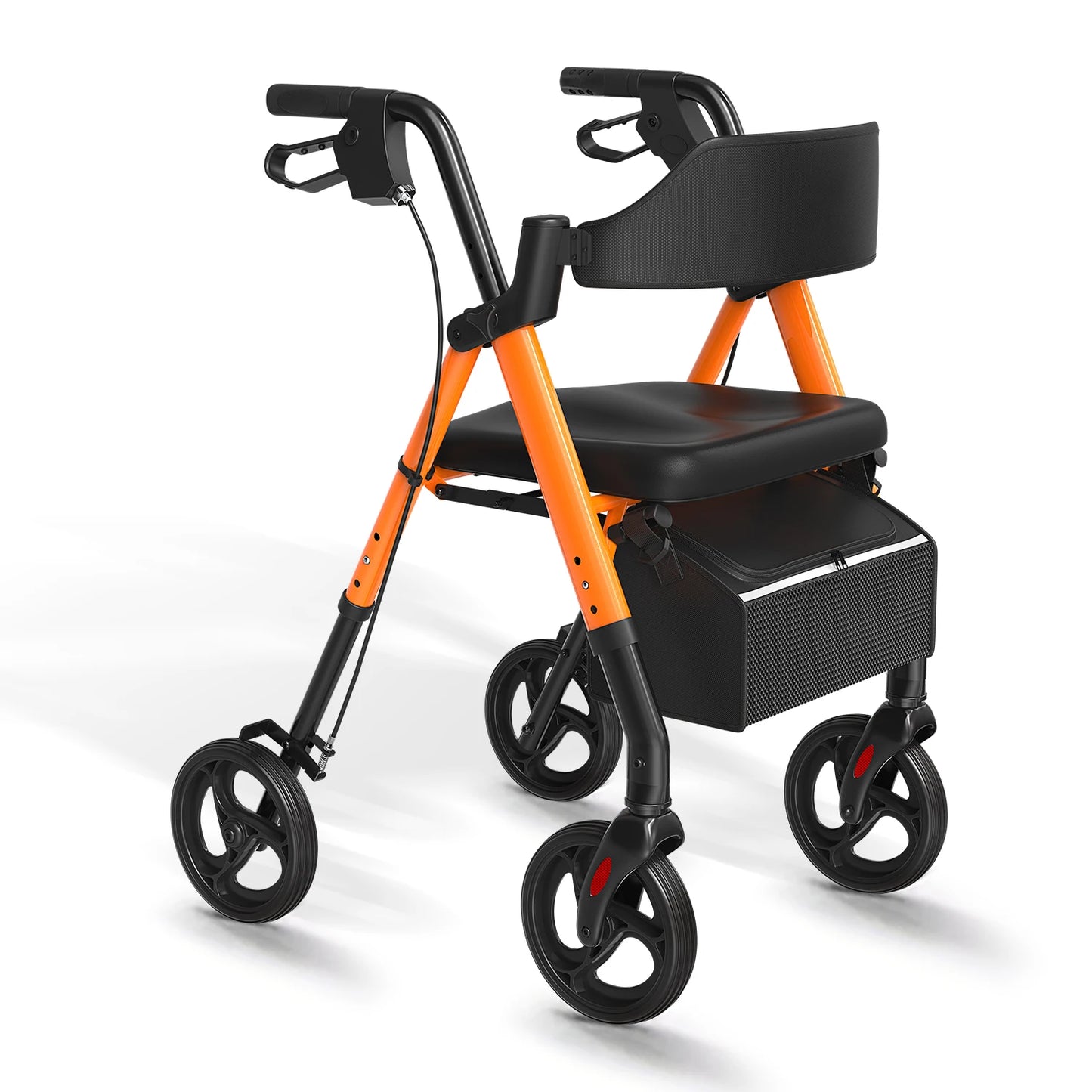 Maidesite Foldable Rollator Walker For Seniors With Seat And Aluminum