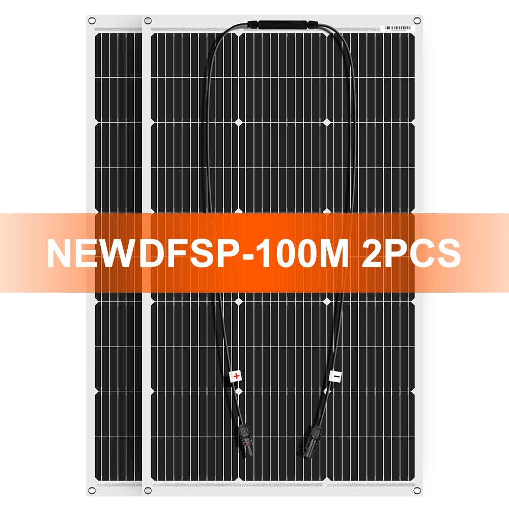 DOKIO 18V 100W Flexible Monocrystalline Solar Panel For RV Camping