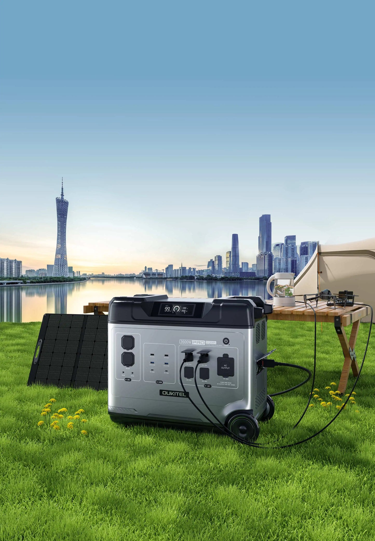 OUKITEL P5000 Pro Portable Solar Power Station 5120Wh LiFePO4