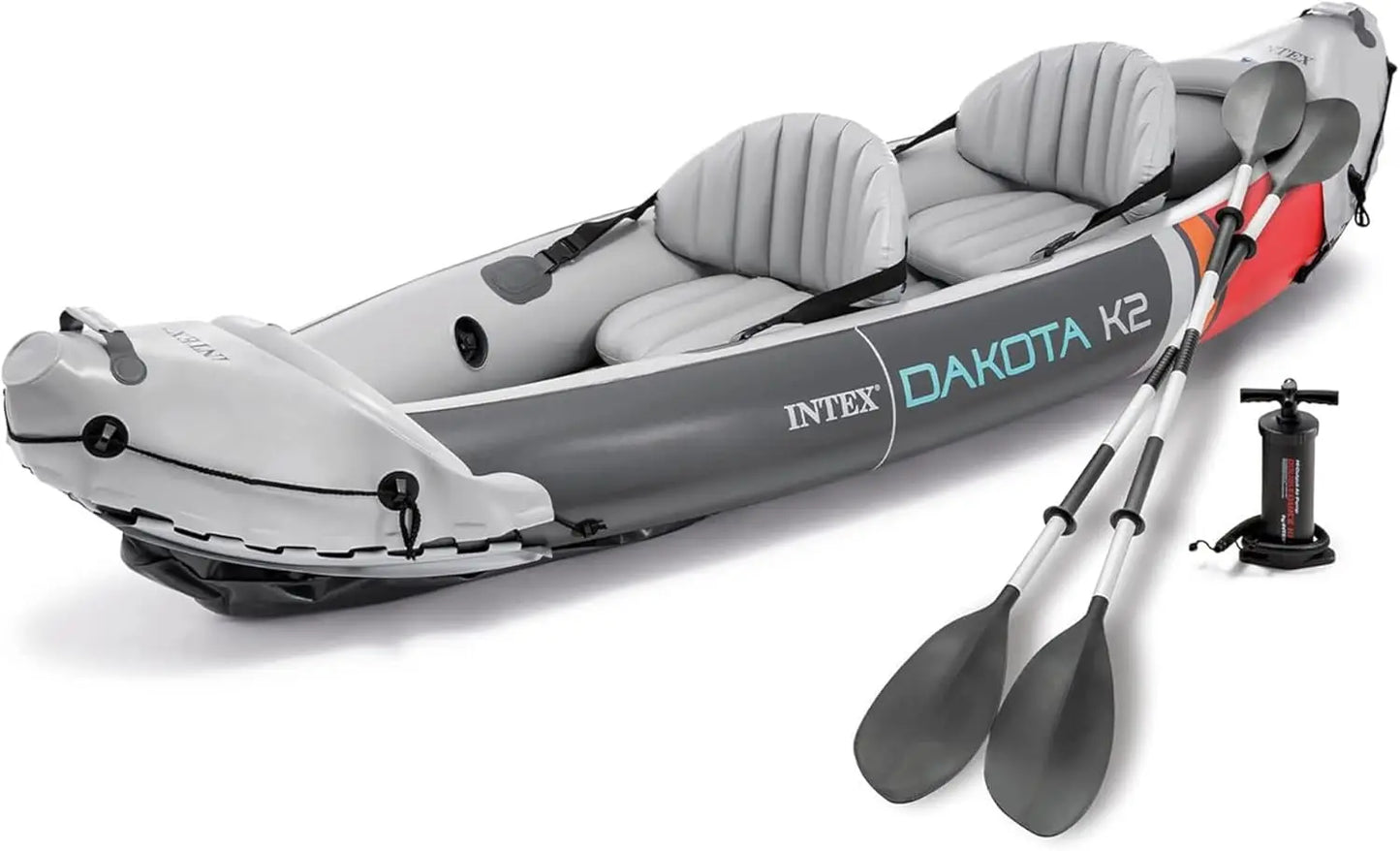 2-Person Inflatable Kayak Set With Aluminum Oars And Pump