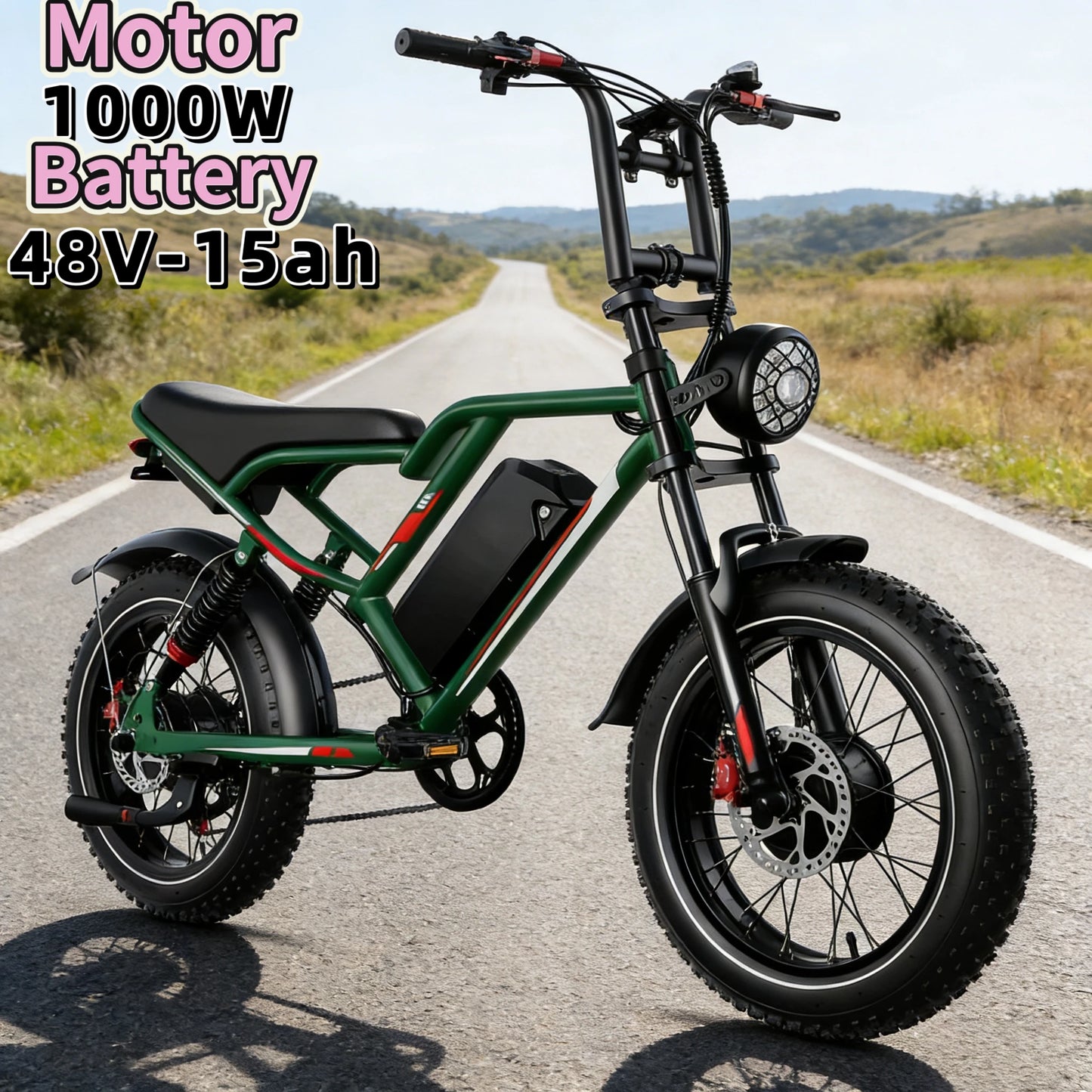 S8 E Bike 1000W Off Road Electric Bicycle 48V Battery