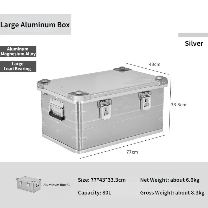 MOUNTAINHIKER Outdoor Storage Box Aluminum Alloy Large Capacity