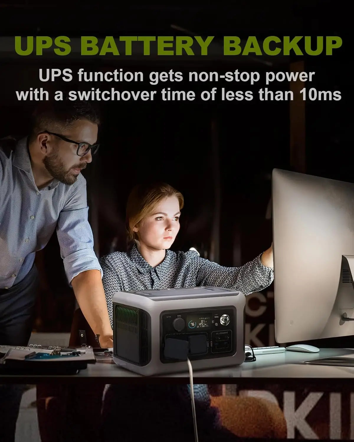 ALLPOWERS Portable Power Station R600 299Wh LiFePO4 Battery 1200W Surge