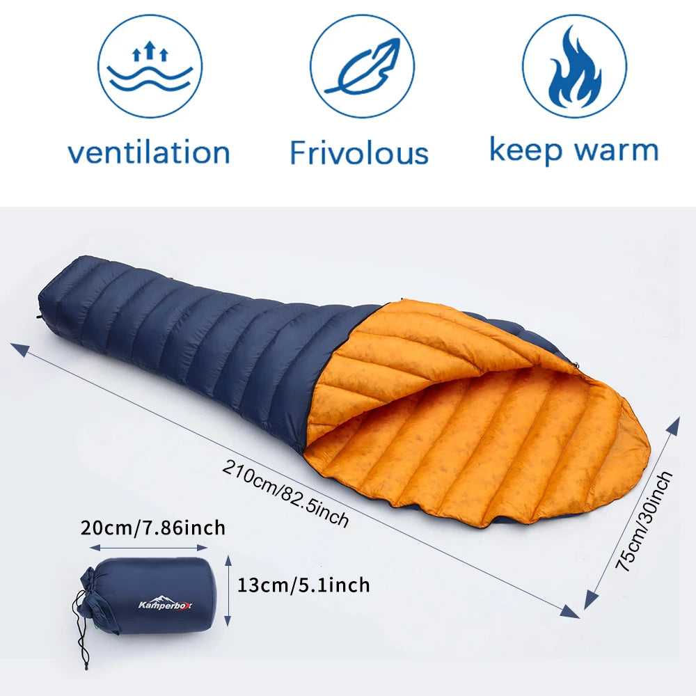 Kamperbox Ultralight Down Sleeping Bag For Camping Adventures