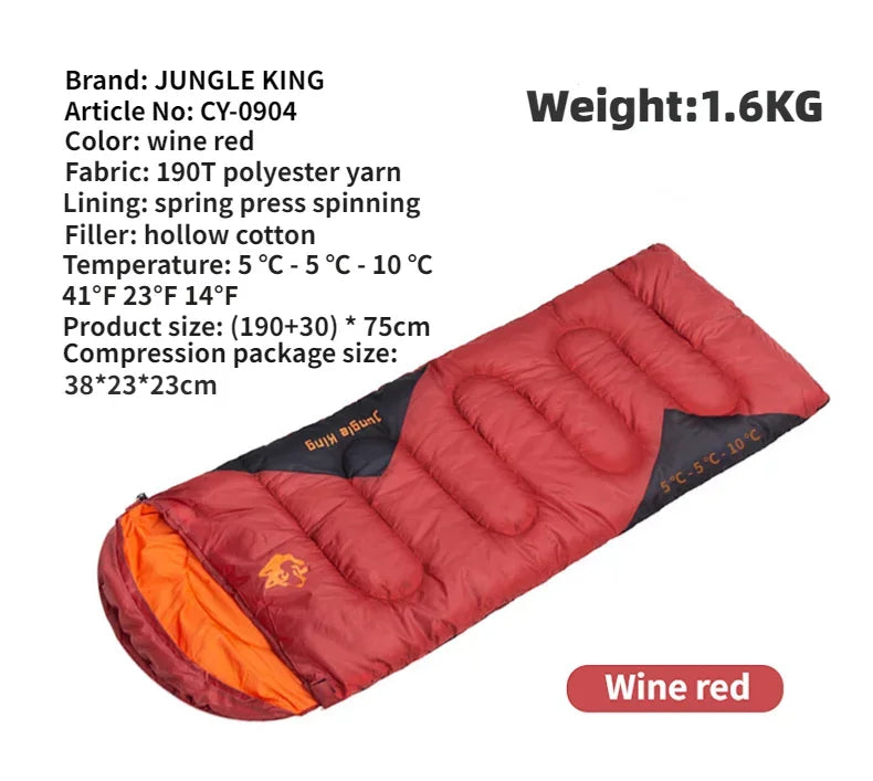 MOUNTAINHIKER Jungle King Camping Sleeping Bag Ultralight Waterproof 4 Season
