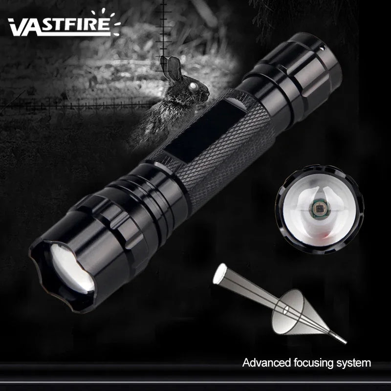 IR Flashlight 300-500m Zoomable 850nm LED Night Vision Torch
