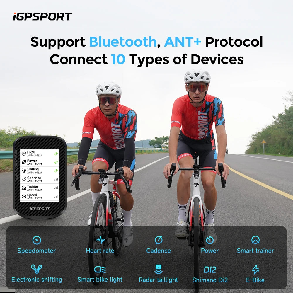 iGPSPORT BSC300T Touchscreen Wireless Cycling Computer With Global Map Ebike