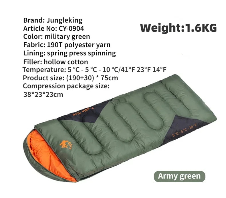 MOUNTAINHIKER Jungle King Camping Sleeping Bag Ultralight Waterproof 4 Season