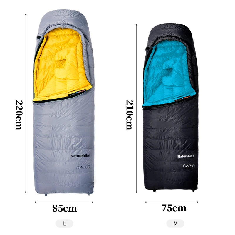 Naturehike CW700 Ultralight Winter Duck Down Sleeping Bag 650FP Waterproof