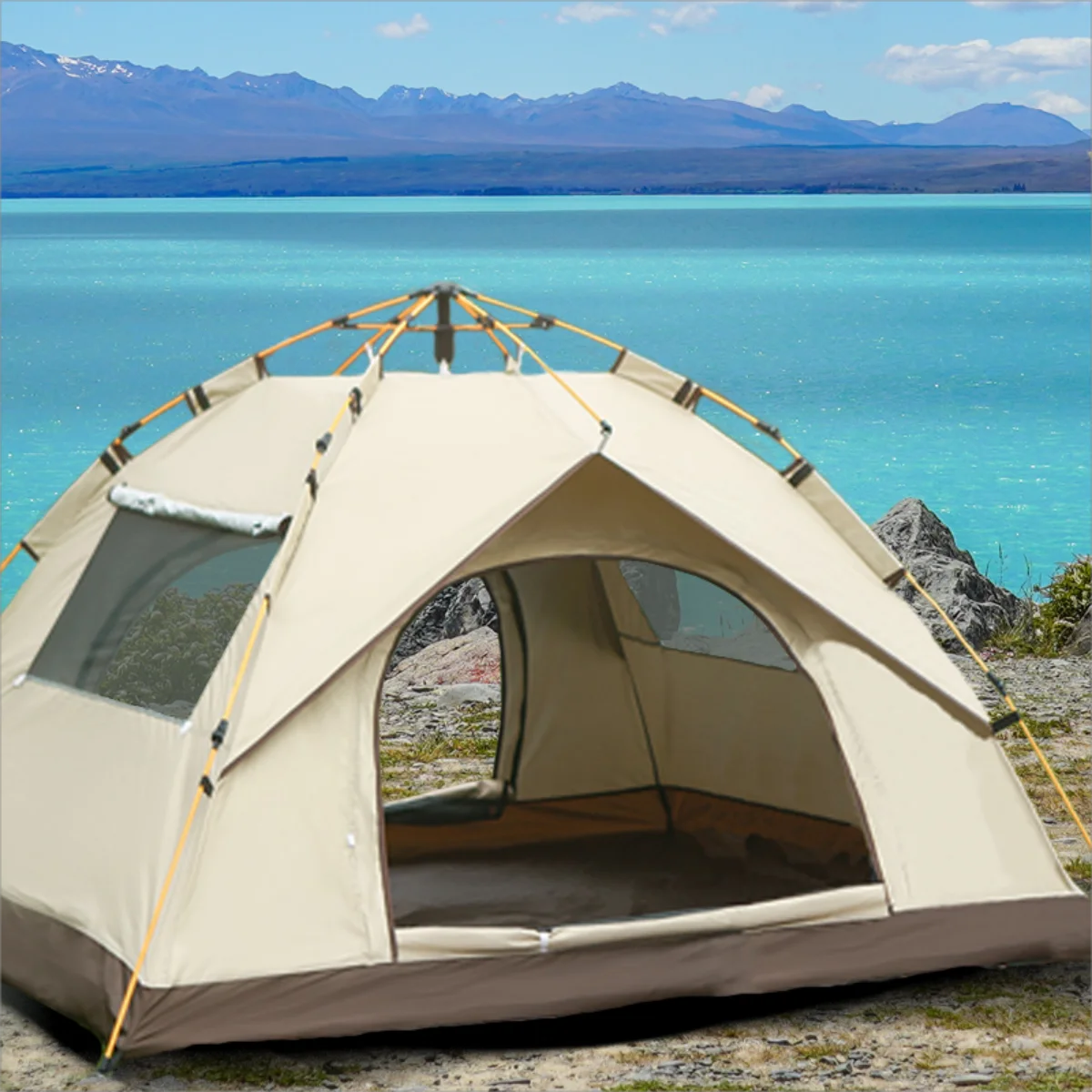 Pakicetus Quick Automatic Opening Camping Tent With Two Doors