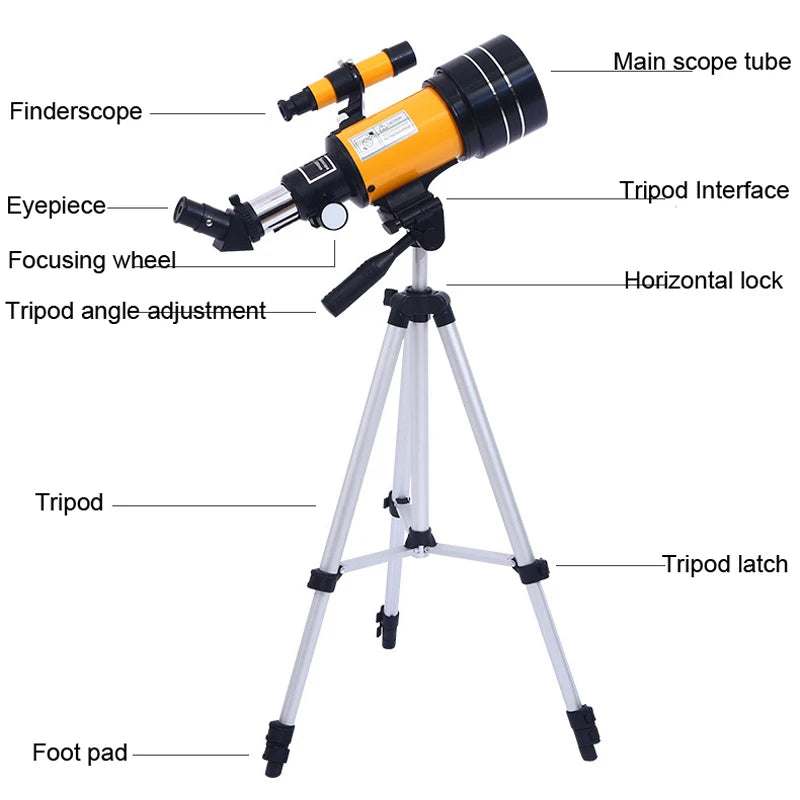 Borwolf F30070 Monocular Astronomical Telescope 150X Zoom