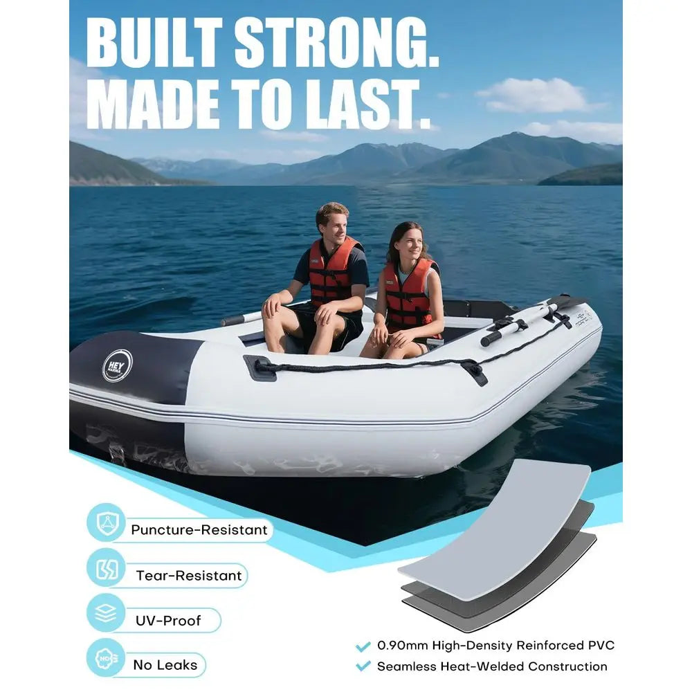 Inflatable Dinghy Boat With Drop Floor For Adults And Oars