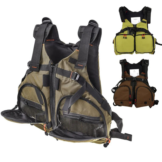 Kayak Life Vest Waterproof Breathable With Pockets Mesh