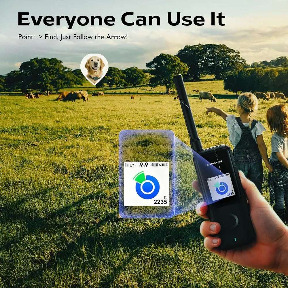 Outdoor GPS Dog Tracker Real Time Pet Locator for No Signal Areas