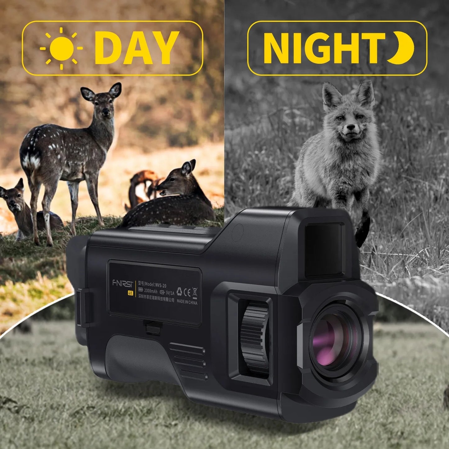 FNIRSI NVS-20 4K Monocular Telescope With 5x Digital Zoom