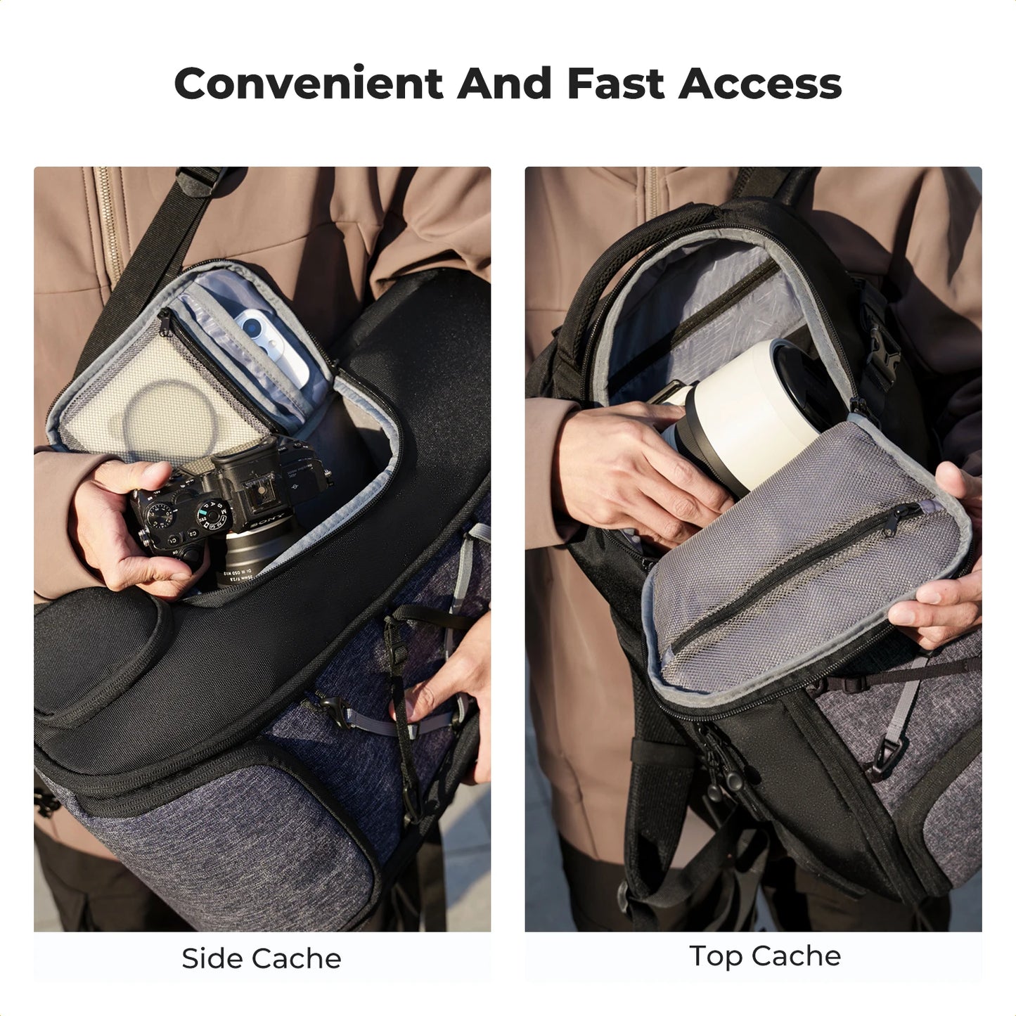 K&F CONCEPT Camera Backpack for Canon Sony DJI DSLR Laptop