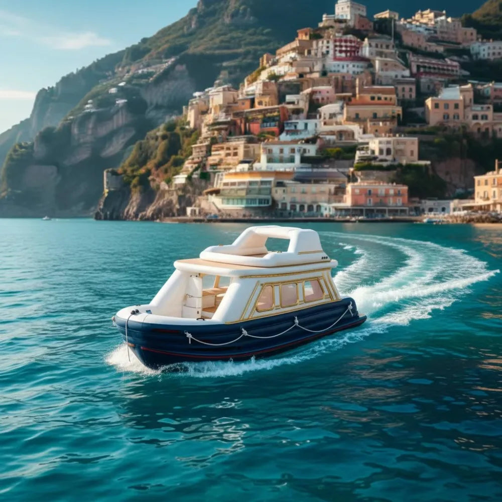 Double Deck Inflatable Electric Floating House Boat