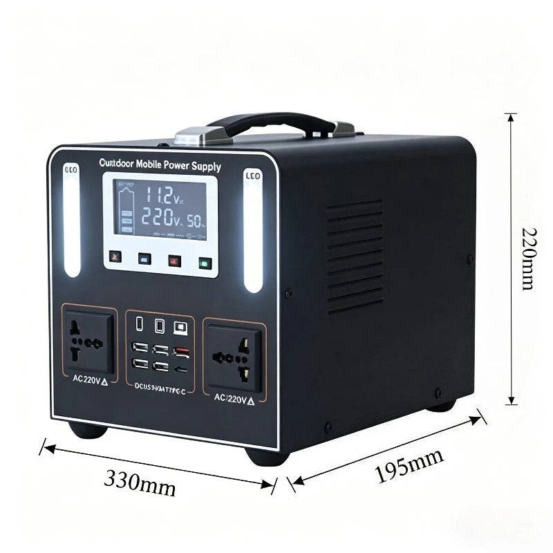 Taepiaai LiFePO4 Portable Solar Power Station 220V 1000W 86Ah