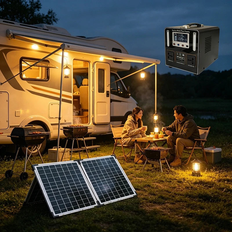 Taepiaai LiFePO4 Portable Solar Power Station 220V 1000W 86Ah