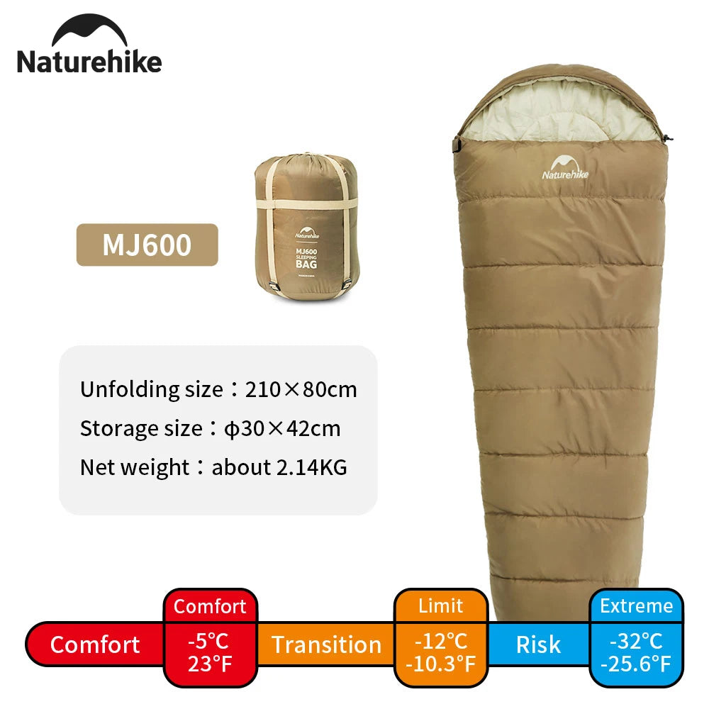 Naturehike MJ300 Ultralight Cotton Winter Sleeping Bag 4 Season Camping