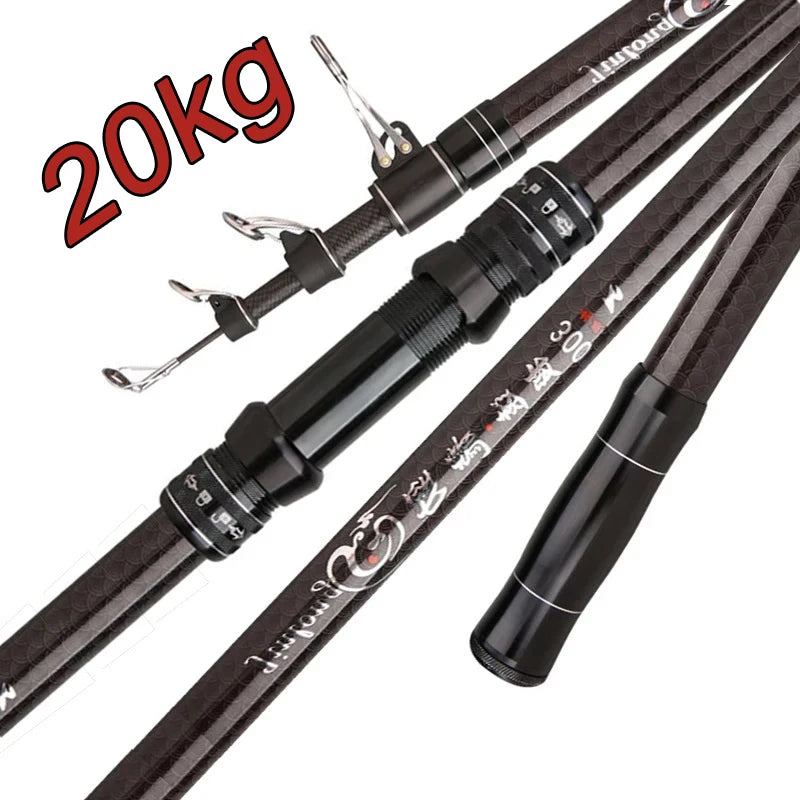 GTOFYU Telescopic Fishing Rod Carbon Thirty Pound Saltwater Freshwater
