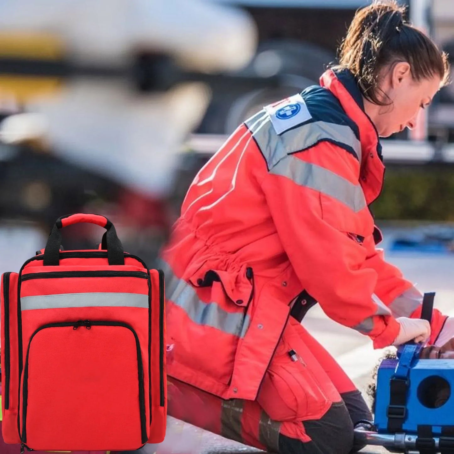Emergency First Aid Backpack Kit For Outdoor Survival