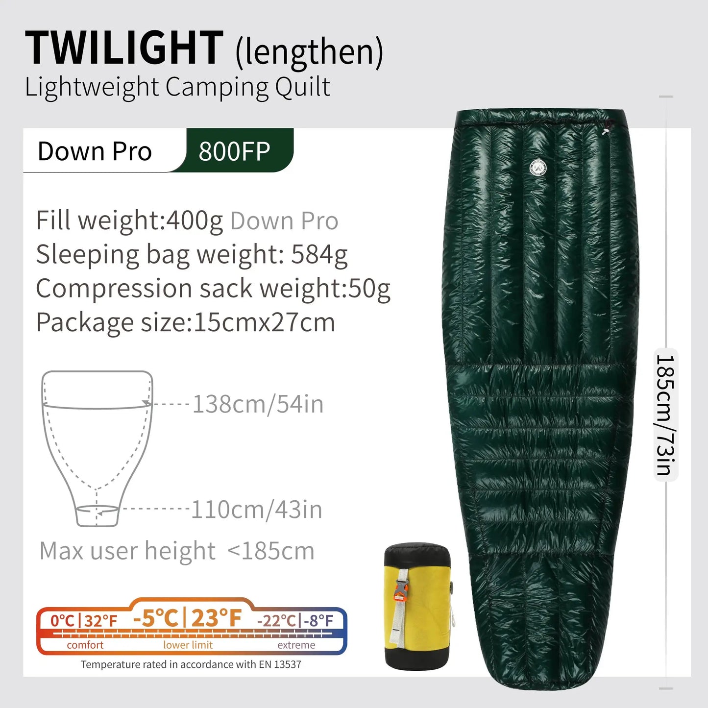 AEGISMAX Twilight Down Sleeping Bag Ultralight Winter Camping