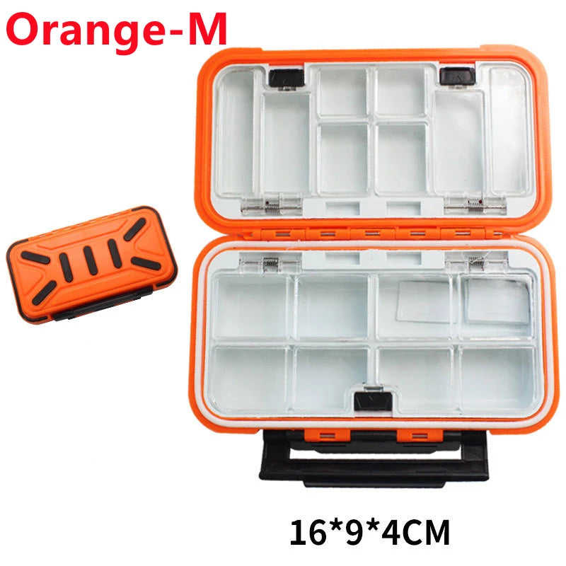 Fishing Tackle Boxes Waterproof Storage Bait Box Dual Opening