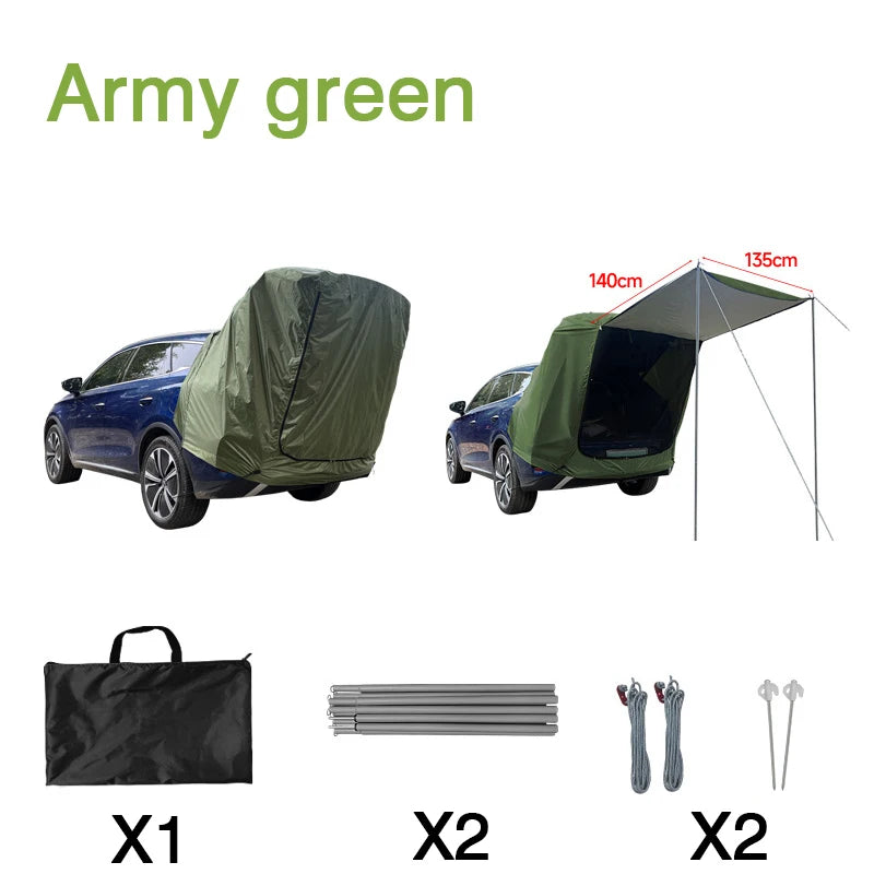 Sonuto SUV Roof Tent Waterproof Camping Tailgate Awning 3-4 Person
