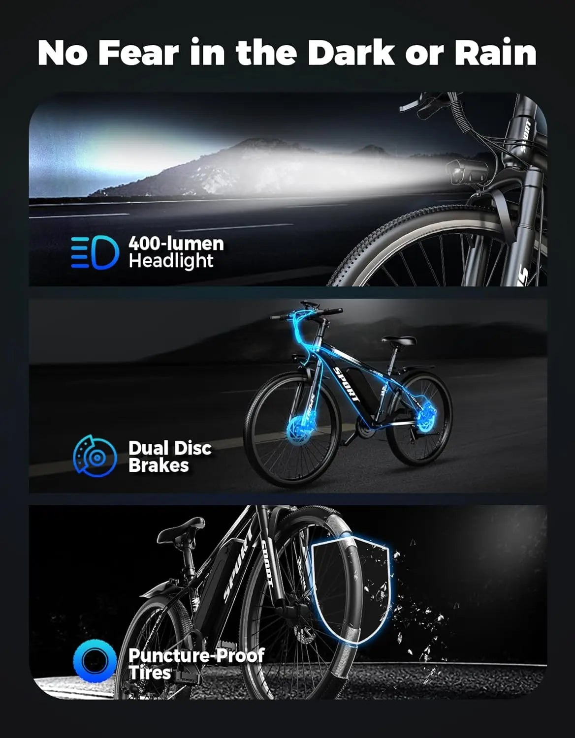 Electric Bike For Adults 1500W Mountain Ebike 25 MPH