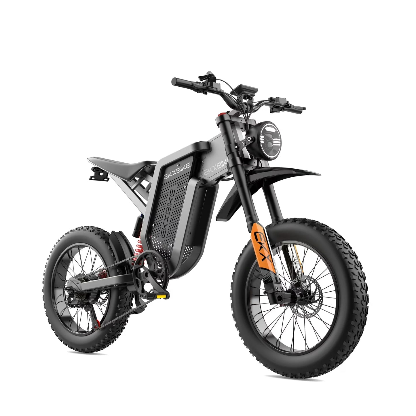 X21 Adult Electric Dirt Bike, 4000W Peak 34MPH 75 Miles, 48V 35Ah Battery, 20" Fat Tire Full Suspension Electric Mountain Bike