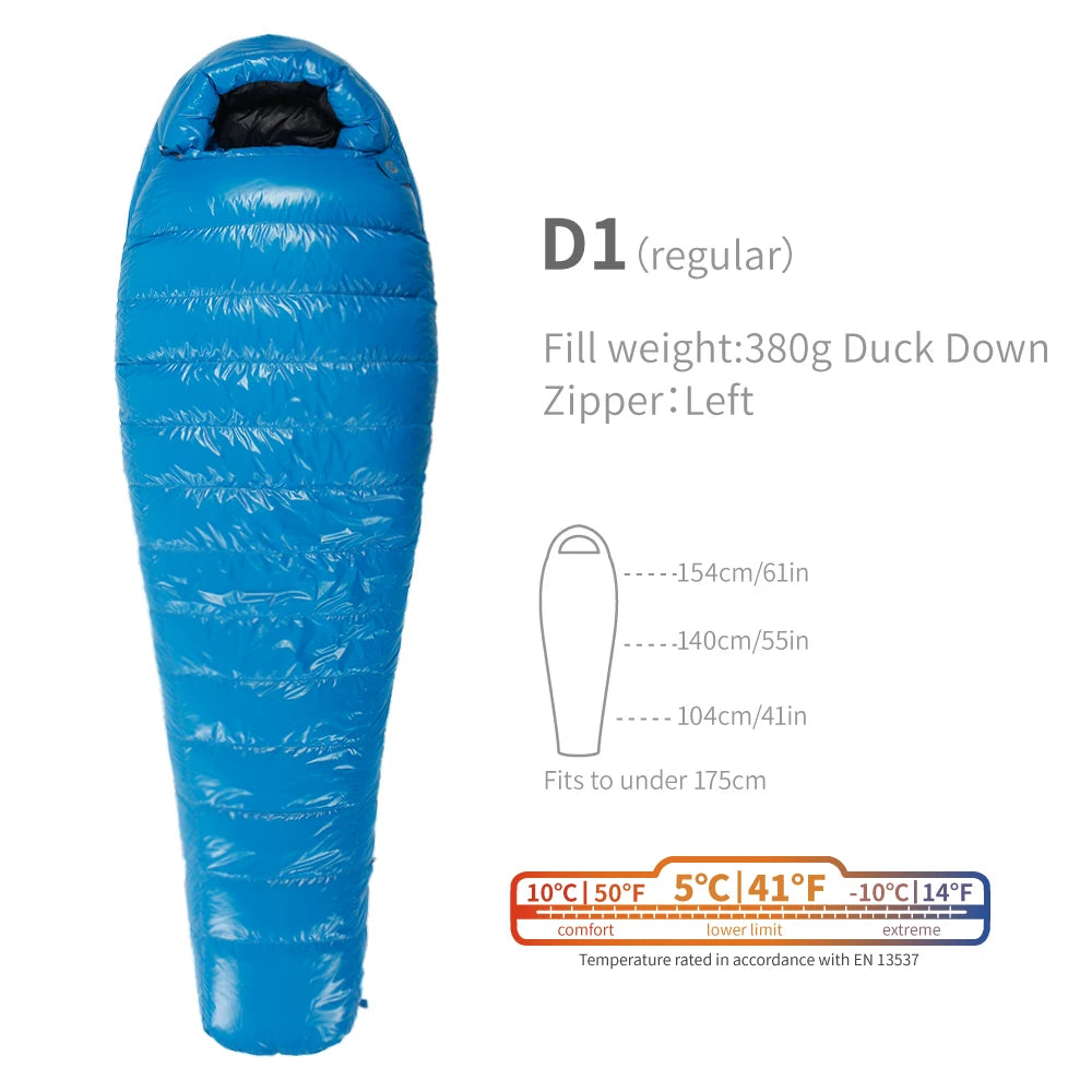 AEGISMAX Duck Down Sleeping Bag 650FP Ultralight Outdoor