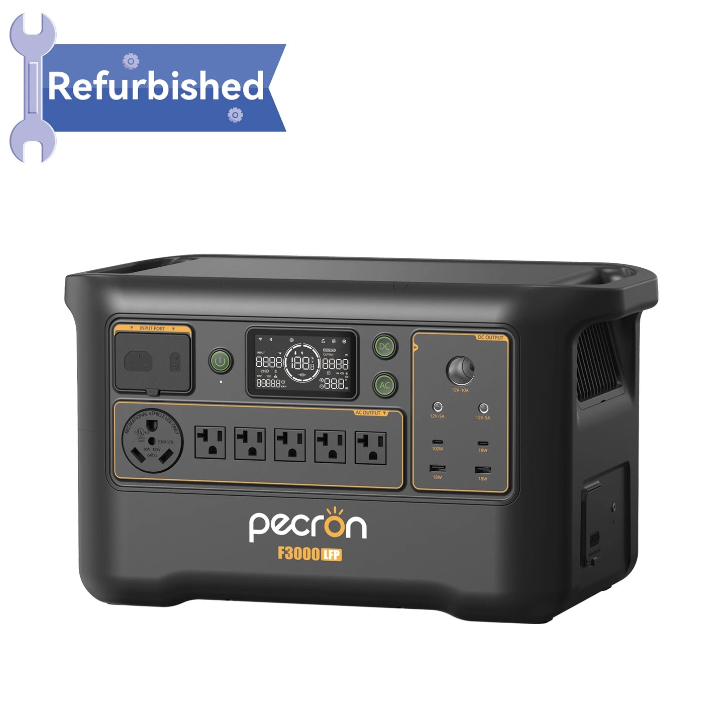 Pecron F3000LFP Portable Power Station 3072Wh LiFePO4 Battery Solar Generator