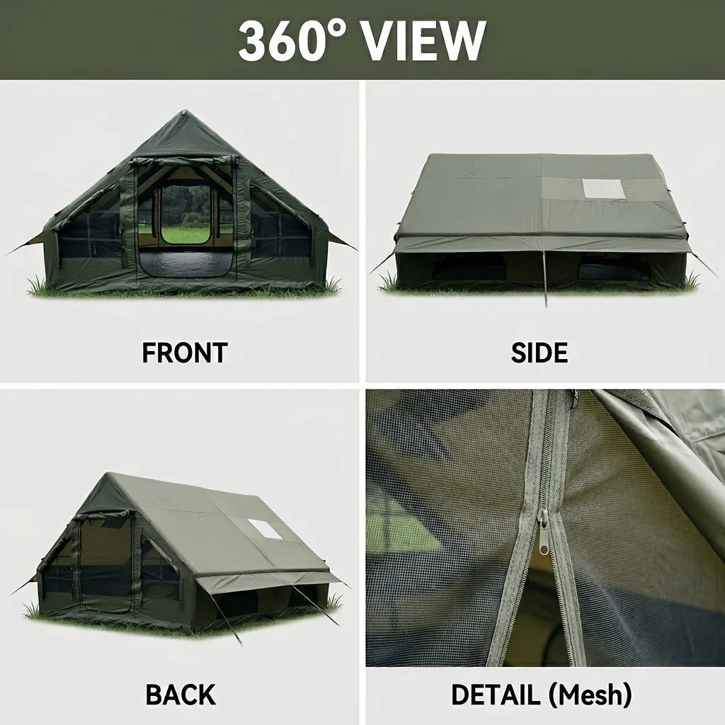 Inflatable Outdoor Tent Eight-Person Three-Season Weatherproof Shelter
