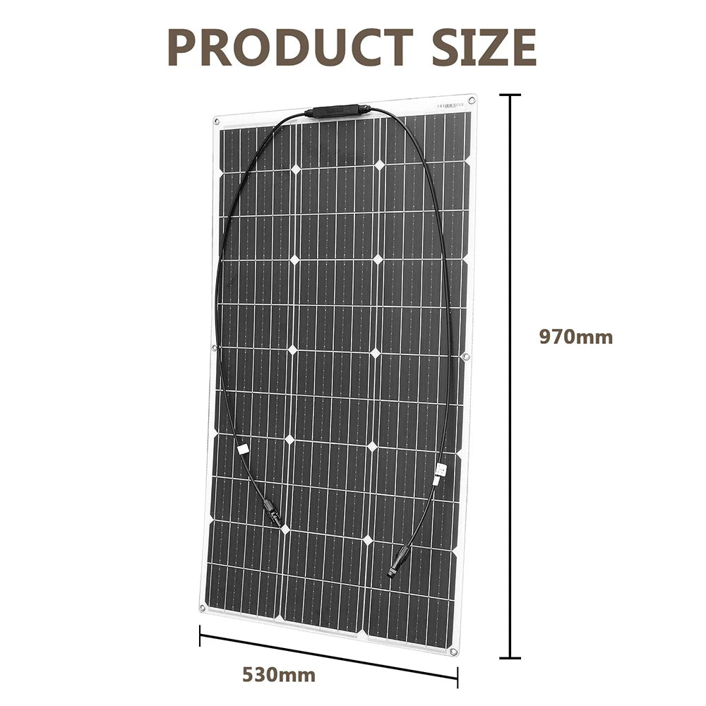 Dgsunlight Flexible 12V Solar Panel Kit With Controller For Boats