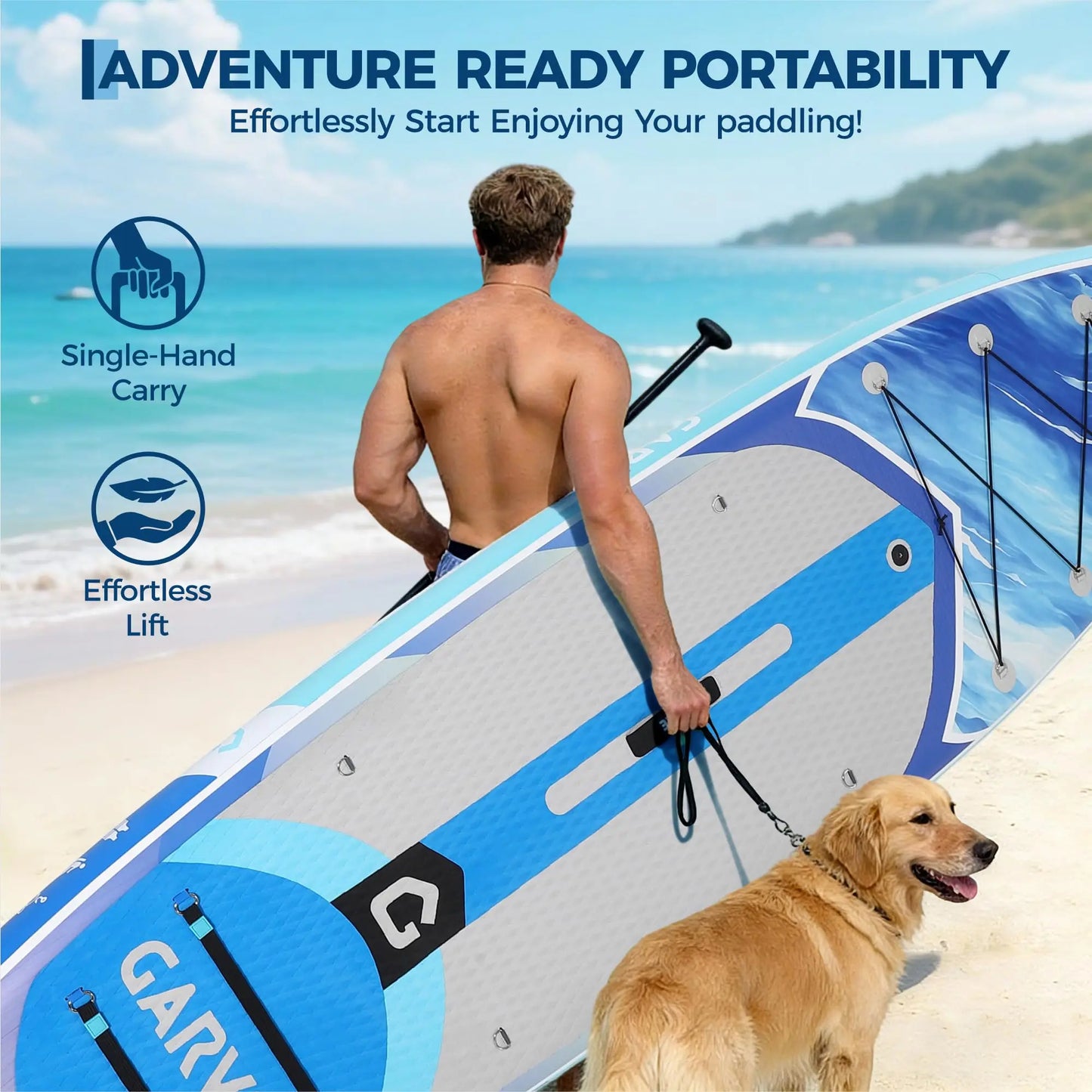 Extra Wide Inflatable Stand Up Paddleboard for Adults and Youth