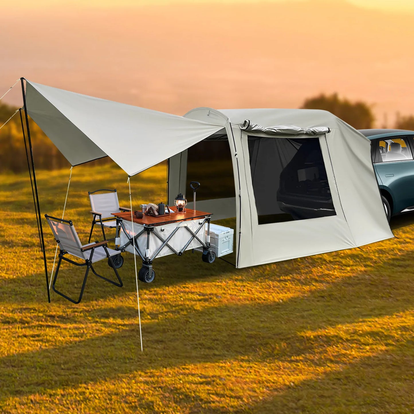Bymaocar Car Awning Tent For SUV And Sedan Tailgate