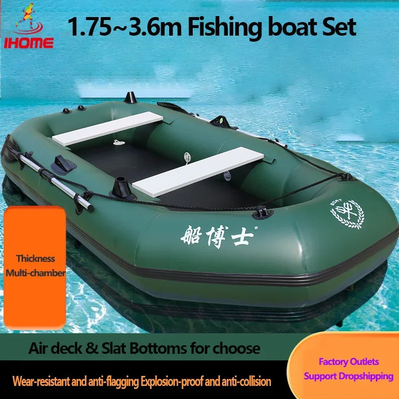 IHOME BOATPARTS Inflatable Fishing Kayak With Air Deck Bottoms